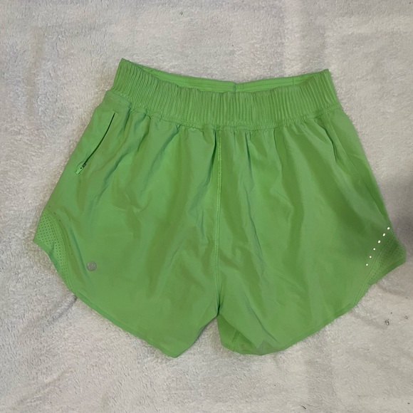 Lululemon neon green athletic shorts - Picture 2 of 2